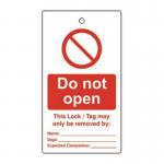 Lockout Tags - Do Notopen (single Sided 10 Pack) 432777