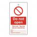 Lockout Tags - Do Notopen (single Sided 10 Pack) 432777