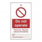 Lockout Tags - Do Notoperate (single Sided 10 Pack) 432778