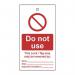 Lockout Tags - Do Notuse (single Sided 10 Pack) 432779