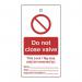 Lockout Tags - Do Notclose Valve (single Sided 10 Pack) 432783