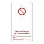 Lockout Tags - prohibition Blankfor User Completion (single Sided 10 Pack) 432785