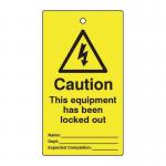Lockout Tags - Caution This Equipmenthas Been Locked Out (single Sided 10 Pack) 432786