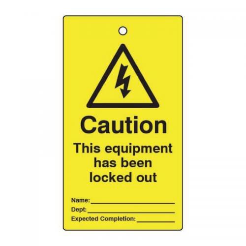 Lockout Tags - Caution This Equipmenthas Been Locked Out (single Sided 10 Pack) 432786