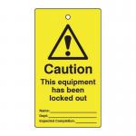 Lockout Tags - Caution This Equipmenthas Been Locked Out (single Sided 10 Pack) 432787