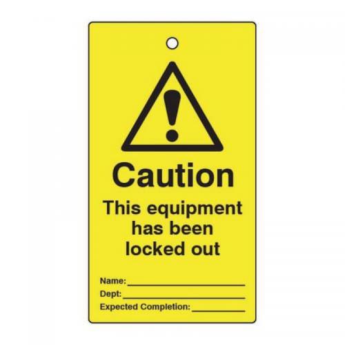 Lockout Tags - Caution This Equipmenthas Been Locked Out (single Sided 10 Pack) 432787