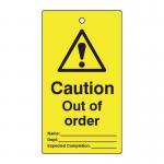 Lockout Tags - Cautionout of Order (single Sided 10 Pack) 432792