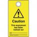 Lockout Tag with Eyelet-caution (double Sided, Pack 10 Tags) 432794