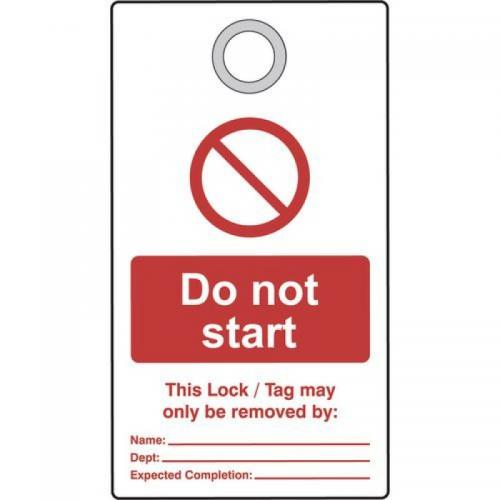 Lockout Tag with Eyelet -do Not Start (double Sided, Pack 10 Tags) 432795