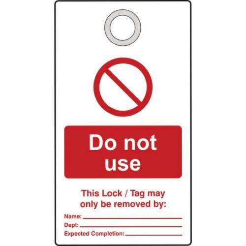 Lockout Tag with Eyelet -do Not Use (double Sided, Pack 10 Tags) 432797