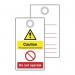 Lockout Tag with Eyelet-caution (double Sided, Pack of 10) 432800