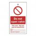 Lockout Tags - Do Notopen Valve (double Sided 10 Pack) 432807