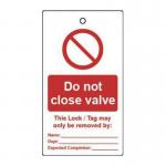 Lockout Tags - Do Notclose Valve (double Sided 10 Pack) 432808