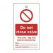 Lockout Tags - Do Notclose Valve (double Sided 10 Pack) 432808