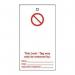 Lockout Tags - blank Foruser Completion (double Sided 10 Pack) 432810
