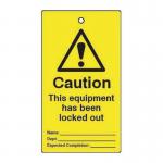 Lockout Tags - Caution This Equipmenthas Been Locked Out (double Sided 10 Pack) 432811