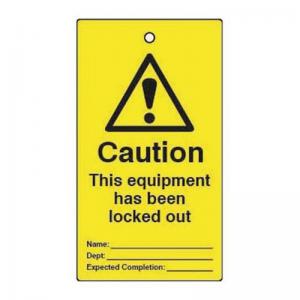 Lockout Tags - Caution This Equipment Has Been Locked Out Double Sided