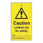 Lockout Tags - Caution Lockedout for Safety (double Sided 10 Pack) 432812