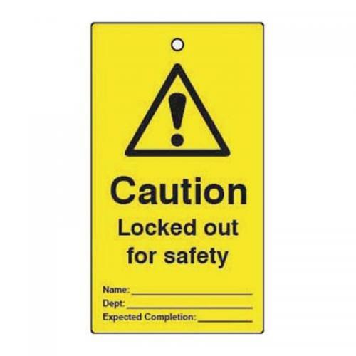 Lockout Tags - Caution Lockedout for Safety (double Sided 10 Pack) 432812