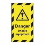 Lockout Tags - Danger Unsafeequipment (double Sided 10 Pack) 432817