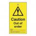 Lockout Tags - Cautionout of Order (double Sided 10 Pack) 432828