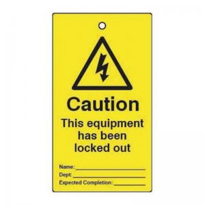 Lockout Tags - Caution This Equipment Has Been Lockout Out Double