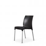 Vibe Polypropylene Chair Forcontract Use with Aluminium Legs Black 432888