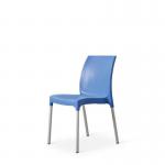 Vibe Polypropylene Chair Forcontract Use with Aluminium Legs Blue 432889