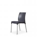 Vibe Polypropylene Chair Forcontract Use with Aluminium Legs Grey 432891