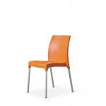 Vibe Polypropylene Chair Forcontract Use with Aluminium Legs Orange 432892
