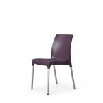 Vibe Polypropylene Chair Forcontract Use with Aluminium Legs Plum 432893