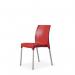 Vibe Polypropylene Chair for Contractuse with Aluminium Legs Terracotta Red 432894