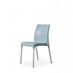 Vibe Polypropylene Chair for Contractuse with Aluminium Legs Relax Blue 432895