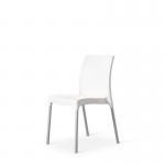 Vibe Polypropylene Chair Forcontract Use with Aluminium Legs White 432896