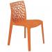 Zest Polypropylene Chairfor Contract Use - Orange 432905