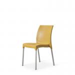 Vibe Polypropylene Chair Forcontract Use with Aluminium Legs Mustard 432913