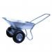 Twin Wheel Tipping Barrow,steel Pan, Pneumatic Tyred, 65 l 432918