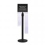 Queuemaster in Blackwith Black Sign Frame and Board 433178
