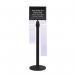 Queuemaster in Blackwith Black Sign Frame and Board 433178