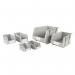 Rhino Tuff Plasticbin, Grey, 106 X 187 X 76- Pack of 20 433208