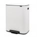 Bo Pedal Bin, 2 X 30 l - White 433302