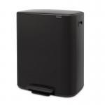 Bo Pedal Bin, 2 X 30L - Matt Black 433303
