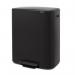 Bo Pedal Bin, 2 X 30 l - Matt Black 433303