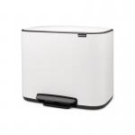 Bo Pedal Bin, 3 X 11L - White 433308