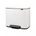 Bo Pedal Bin, 3 X 11 l - White 433308