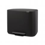 Bo Pedal Bin, 3 X 11L - Matt Black 433309