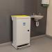 80 Litre Front Opening Eco Sackholdercomplete with A Yellow Silent Closing Lid 433345