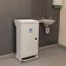 80 Litre Front Opening Eco Sackholdercomplete with A White Silent Closing Lid 433348