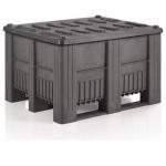 Pack of 4 Palletbox Cb 3 Hdpe Basalt Grey(fda Food Contct Approved Recycled) with 4 Basalt Grey Lids 433361
