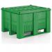 Pack of 4 Palletbox Cb 3 Hdpe Green with 4 Green Lids 433365